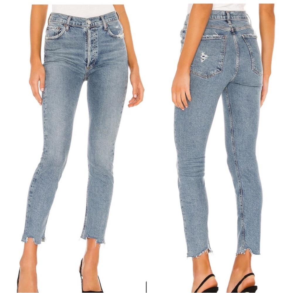 Agolde Nico High Rise Slim in Rooted